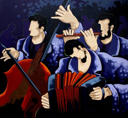 Tango azul von Didier Franco, Malerei kaufen auf Singulart