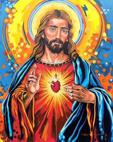 Sagrado Corazón von Didier Franco, Malerei kaufen auf Singulart