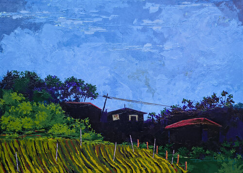 En la tarde, Quindio van Didier Franco, Schilderij te koop op Singulart