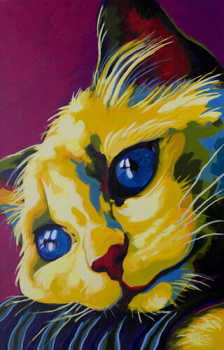 El gato di Didier Franco, Pittura in vendita su Singulart