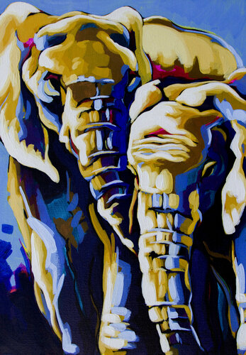 Elefantes I van Didier Franco, Schilderij te koop op Singulart