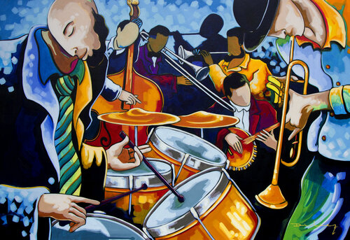 Jazz di Didier Franco, Pittura in vendita su Singulart