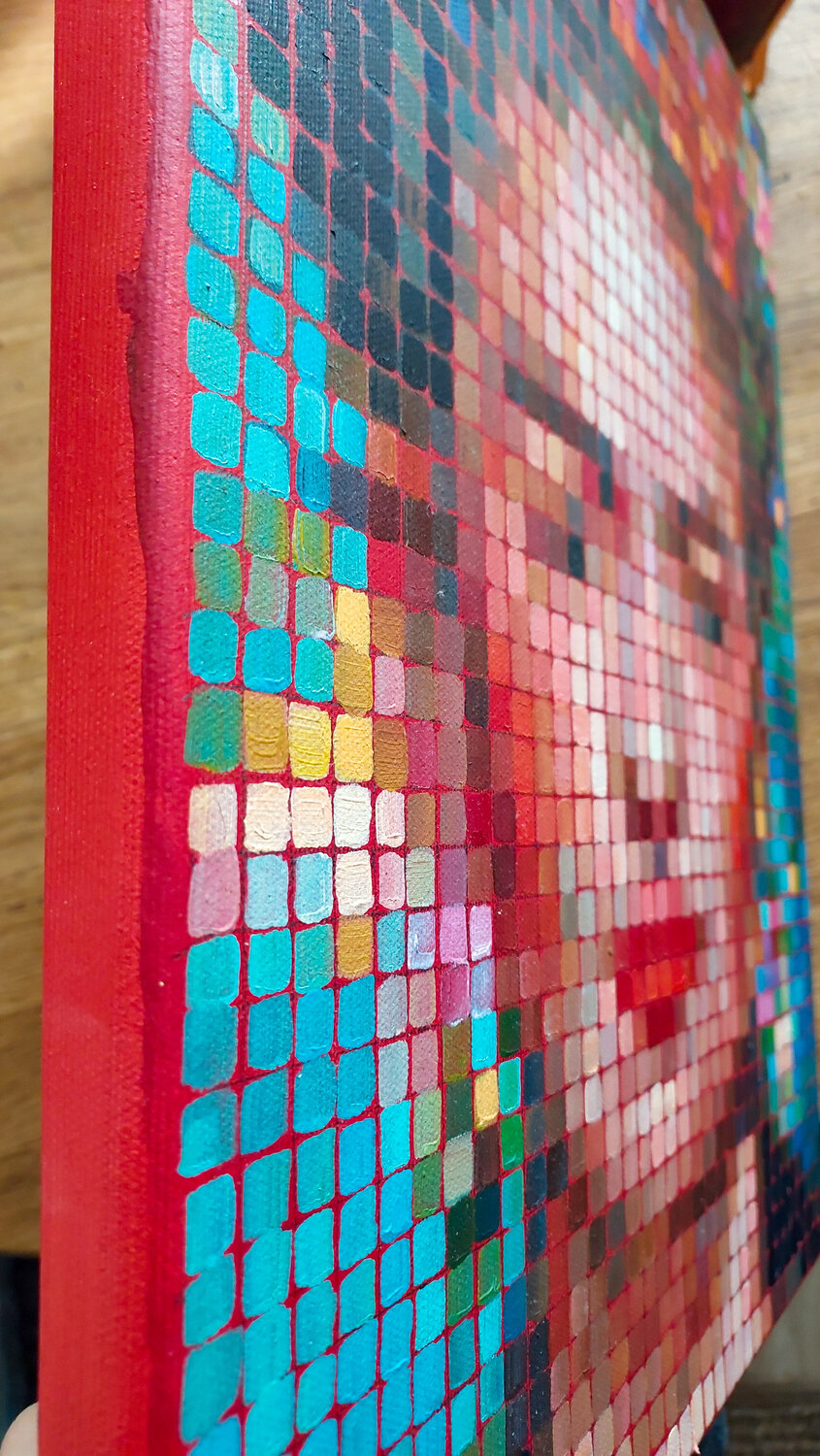 ★即決可能★ Artists' portraits/PLX.r Pixel artist by Lesja Rygorczuk (2023) : Painting Acrylic on