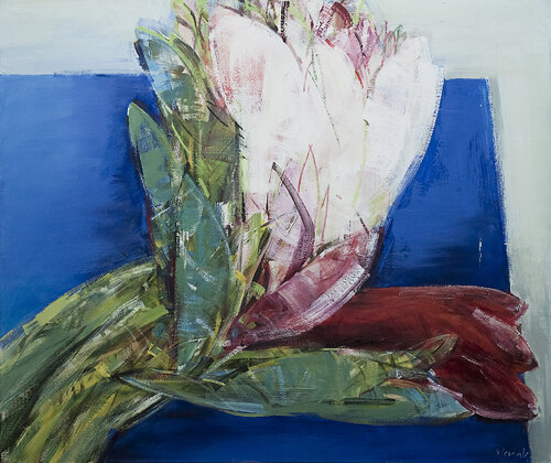 Blue table de Bozena Lesiak, Pintura a la venta en Singulart