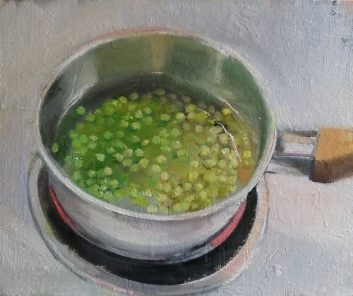Peas in a pan Rosemary Burn