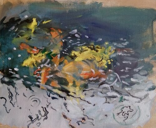 Fragmented fish van Rosemary Burn, Schilderij te koop op Singulart