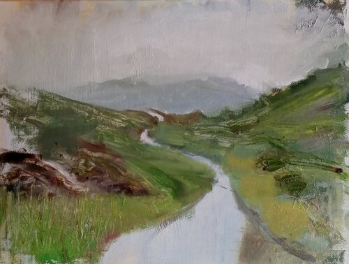 Road to the Highlands van Rosemary Burn, Schilderij te koop op Singulart