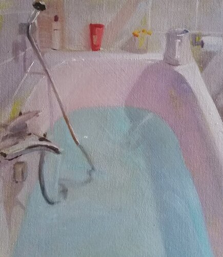 Bathwater and pipe von Rosemary Burn, Malerei kaufen auf Singulart
