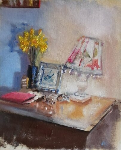 Bedside table von Rosemary Burn, Malerei kaufen auf Singulart