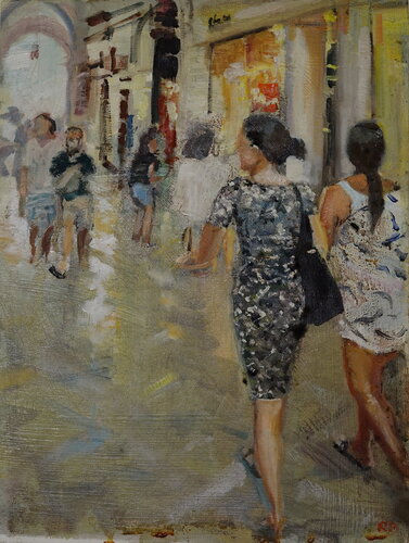 Venetian piazza von Rosemary Burn, Malerei kaufen auf Singulart