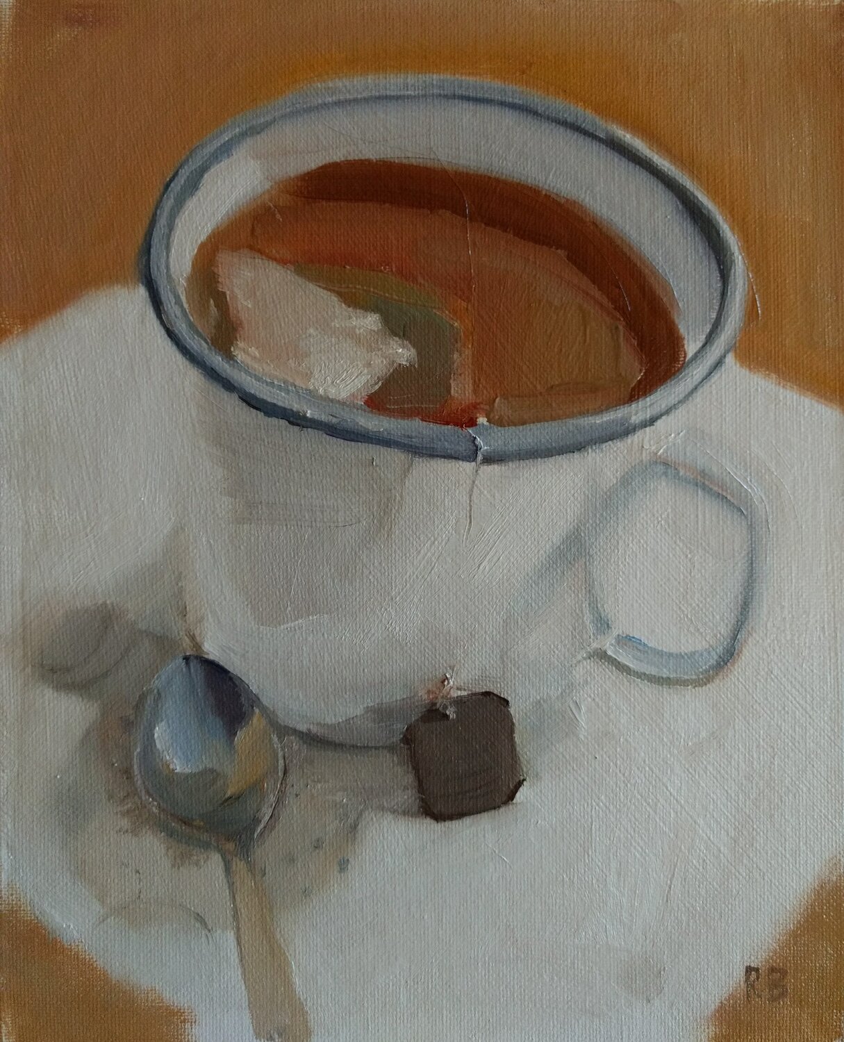 Teabag and stain Rosemary Burn Originalgemälde zu verkaufen