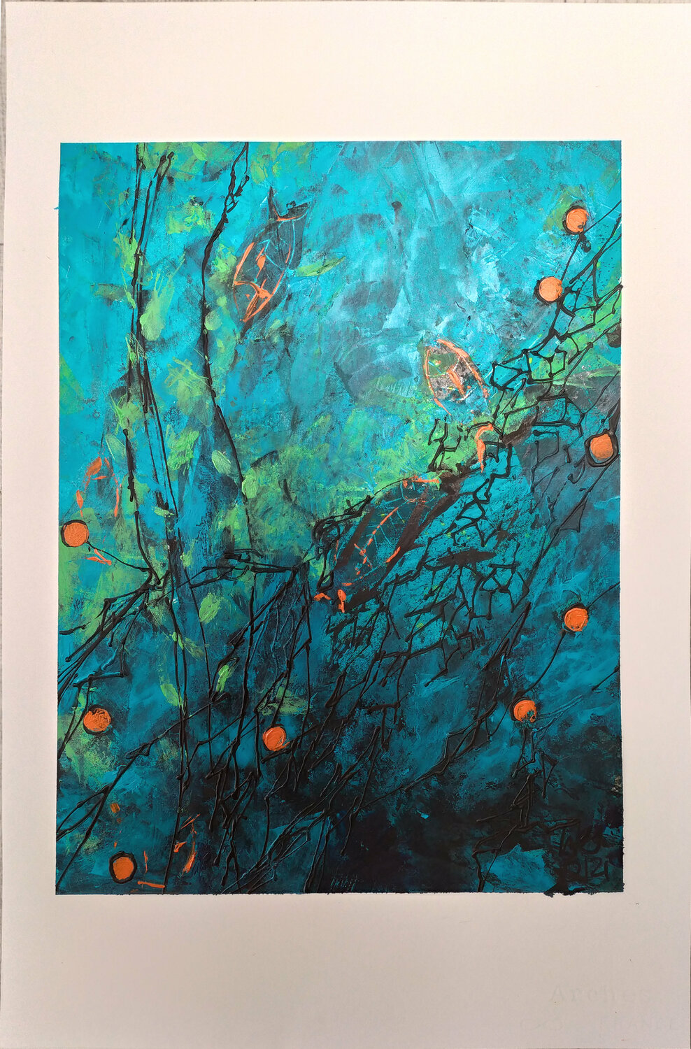 Baltic blue 01 Hilda Kieseritzky Werk auf Papier zu verkaufen