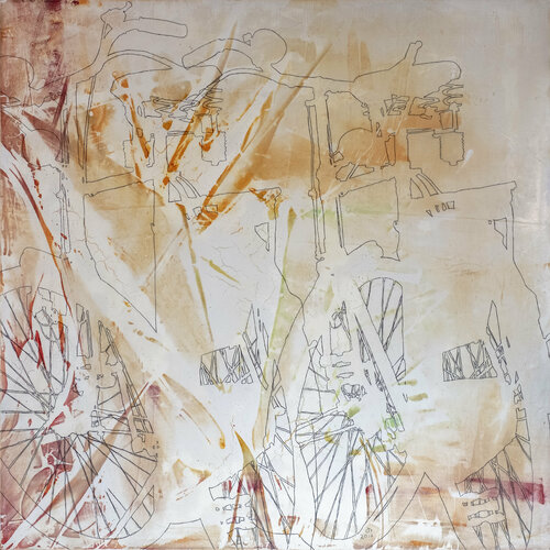 Gazelle - Überschneidung II di Oliver Sachse, Pittura in vendita su Singulart