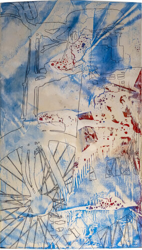 Blaue Gazelle, 2018 di Oliver Sachse, Pittura in vendita su Singulart