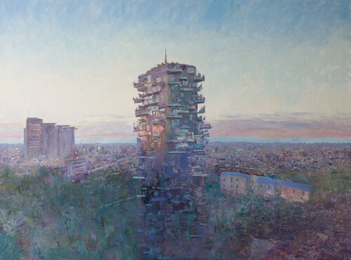 Milan, late evening by Luca Raimondi, 회화 for Sale on Singulart