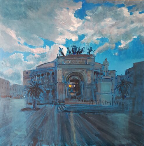 first light, Palermo di Luca Raimondi, Pittura in vendita su Singulart
