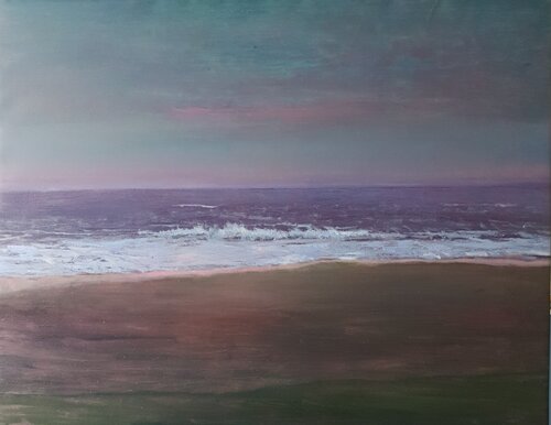 waves, late evening by Luca Raimondi, Painting for Sale on Singulart