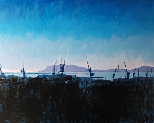 distance, harbour van Luca Raimondi, Schilderij te koop op Singulart