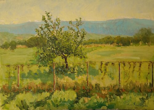 tree, early evening by Luca Raimondi, Painting for Sale on Singulart