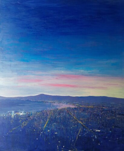 Palermo, last light de Luca Raimondi, Pintura a la venta en Singulart