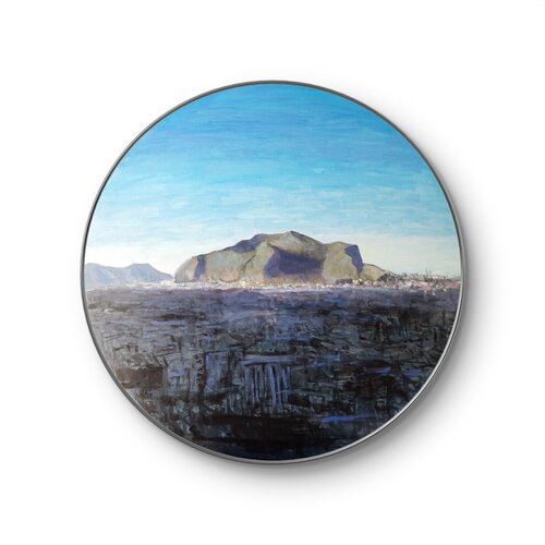 Montepellegrino, Palermo, afternoon light by Luca Raimondi, Painting for Sale on Singulart