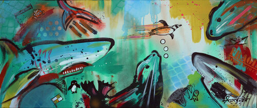 Sealskin, Soulskin, I'm coming to retrieve you. van Ann Gadd, Schilderij te koop op Singulart