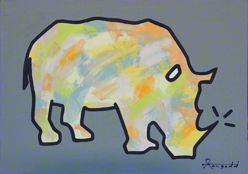 African Safari Days with Rhinos von Ann Gadd, Malerei kaufen auf Singulart