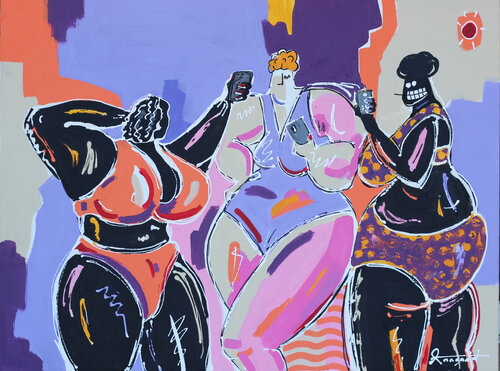 Beach Mamas by Ann Gadd, 회화 for Sale on Singulart