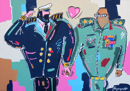 I Just Love a Man in Uniform! van Ann Gadd, Schilderij te koop op Singulart