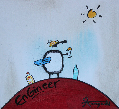 The EnGINeer van Ann Gadd, Schilderij te koop op Singulart