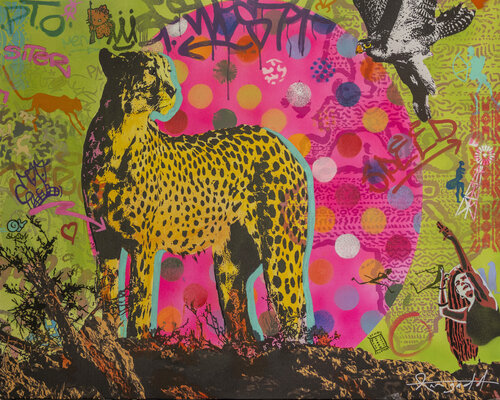 Wild Cheetah van Ann Gadd, Schilderij te koop op Singulart