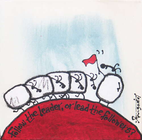 Follow the leaders, or lead the followers? von Ann Gadd, Malerei kaufen auf Singulart