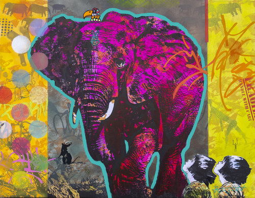 African Wild Elephant van Ann Gadd, Schilderij te koop op Singulart