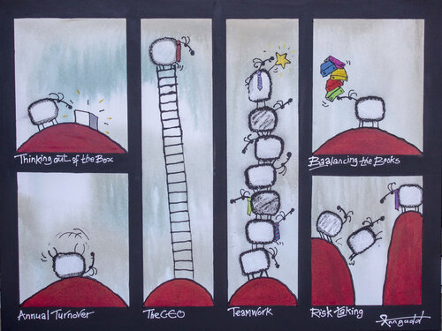 Accounting for Ewe van Ann Gadd, Schilderij te koop op Singulart