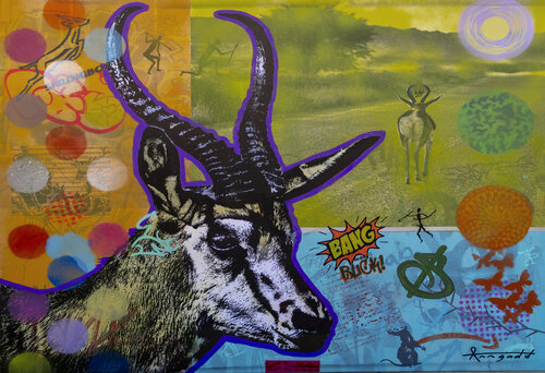 Bang for your Buck - Springbok von Ann Gadd, Malerei kaufen auf Singulart