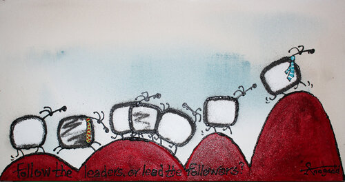 Follow the leaders, or lead the followers? von Ann Gadd, Malerei kaufen auf Singulart