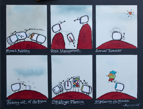 Ewe at Work van Ann Gadd, Schilderij te koop op Singulart
