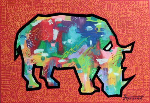 Getting Horns di Ann Gadd, Pittura in vendita su Singulart