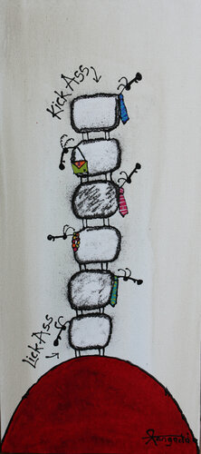 Lick Ass, Kick Ass van Ann Gadd, Schilderij te koop op Singulart