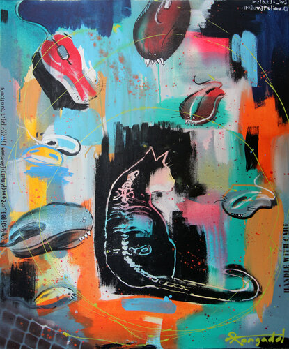 The Game of Cat and Mouse de Ann Gadd, Pintura a la venta en Singulart