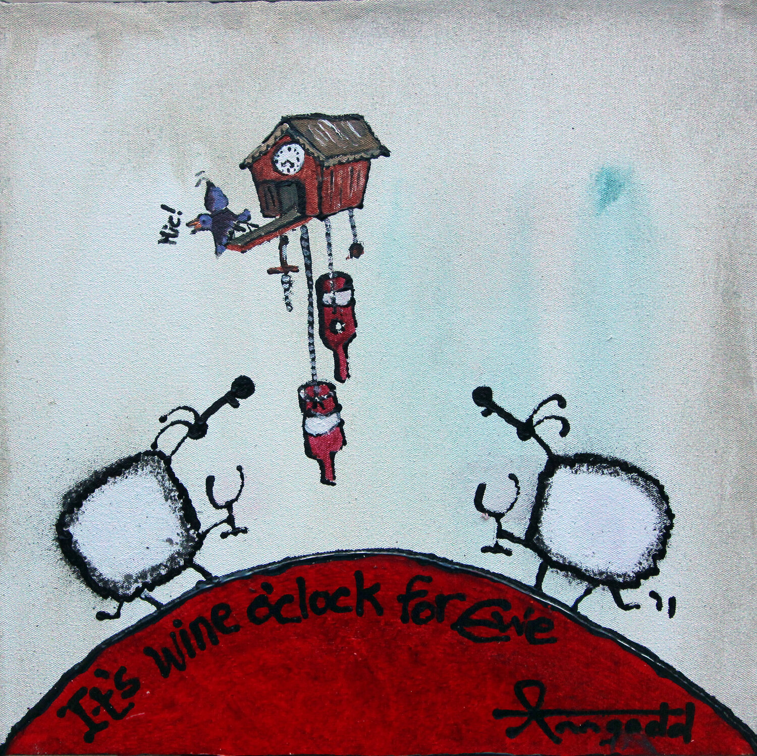 It's Wine o'clock for Ewe Ann Gadd