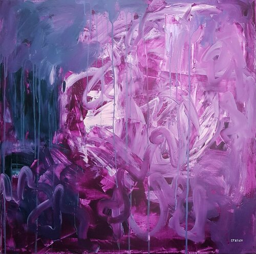 Purple monochromia de Emily Starck, Pintura a la venta en Singulart