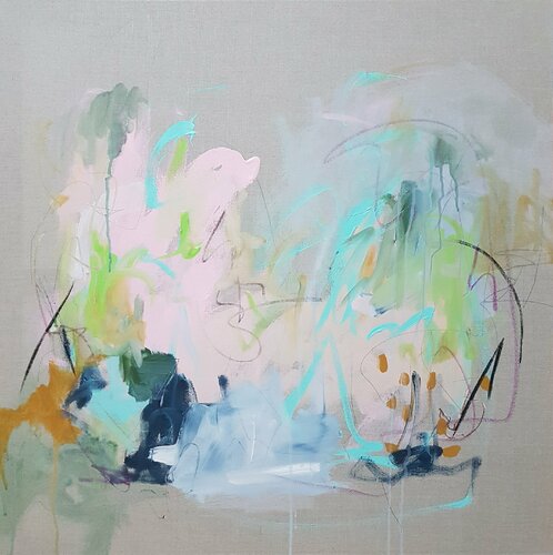 Waterfalls by Emily Starck, 油畫 for Sale on Singulart
