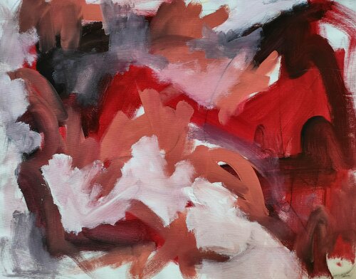 Camaieu de rouge 2 by Emily Starck, 회화 for Sale on Singulart
