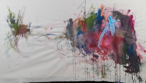 Sortir du cadre by Emily Starck, 油畫 for Sale on Singulart