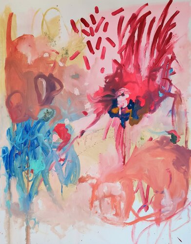 Le bonheur est dans la couleur by Emily Starck, 회화 for Sale on Singulart