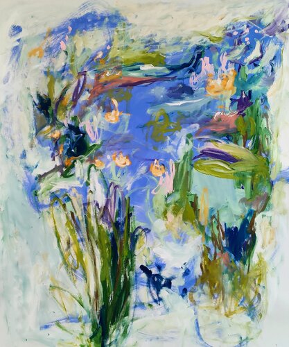 Blue Pond van Emily Starck, Schilderij te koop op Singulart