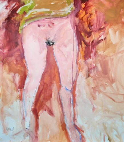 La robe verte von Emily Starck, Malerei kaufen auf Singulart