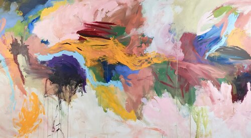 Yellow brush strokes Emily Starck