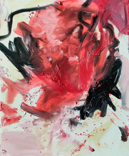 Énergie en rouge et noir by Emily Starck, 油畫 for Sale on Singulart